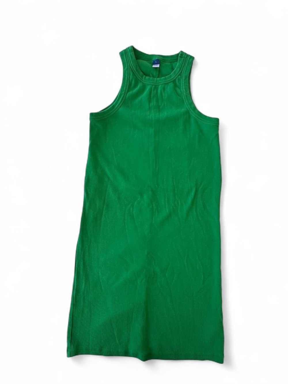 Old Navy Fitted Rib-Knit Racerback Mini Tank Dress Rich Clover Green Size Large